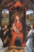 Hans Memling The Madonna and the Nino with two angeles oil painting reproduction